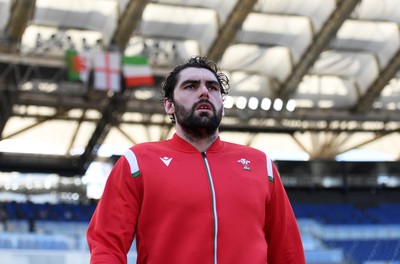 130321 - Italy v Wales - Guinness Six Nations - Cory Hill of Wales walks out onto the pitch