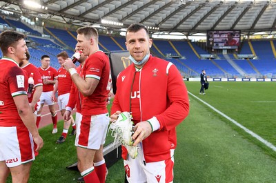 130321 - Italy v Wales - Guinness Six Nations - Gareth Davies of Wales at full time