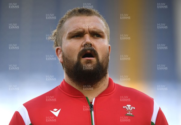 130321 - Italy v Wales - Guinness Six Nations - Tomas Francis of Wales during the anthems