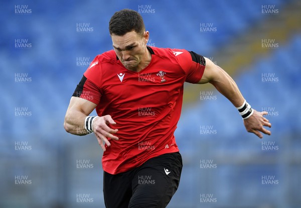 130321 - Italy v Wales - Guinness Six Nations - George North of Wales during the warm up