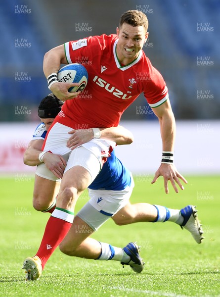 130321 - Italy v Wales - Guinness Six Nations - George North of Wales is tackled by Carlo Canna of Italy