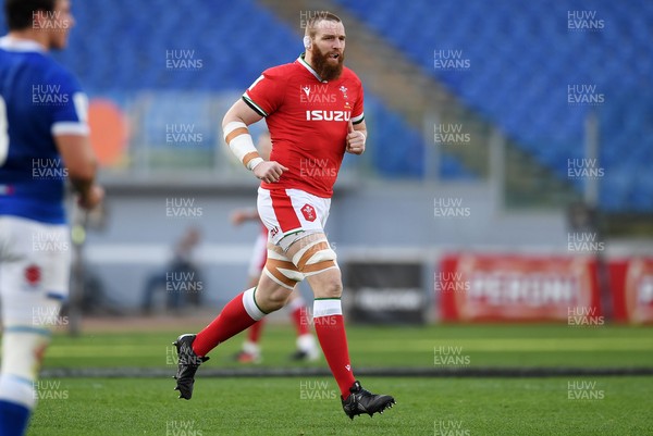130321 - Italy v Wales - Guinness Six Nations - Jake Ball of Wales runs onto the pitch to win his 50th cap