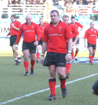 150203 - Italy v Wales - Six Nations Championship - Wales' Iestyn Thomas leaves the field dejected