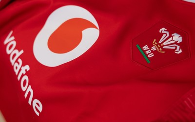 270425 - Italy v Wales, Guinness Women’s Six Nations 2025 - Wales match jerseys hang in the changing room ahead of the match