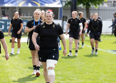 270425 - Italy v Wales, Guinness Women’s Six Nations 2025 - Abbey Constable of Wales arrives at the stadium ahead of the match