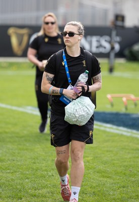 270425 - Italy v Wales, Guinness Women’s Six Nations 2025 - Keira Bevan of Wales arrives at the stadium ahead of the match
