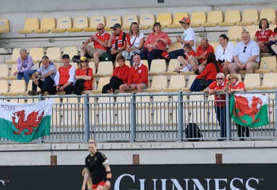 270425 - Italy v Wales, Guinness Women’s Six Nations 2025 - Wales supporters during warm up