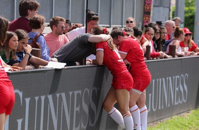 270425 - Italy v Wales, Guinness Women’s Six Nations 2025 - Players with family at the end of the match