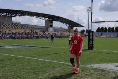270425 - Italy v Wales, Guinness Women’s Six Nations 2025 - Kate Williams of Wales leaves the pitch at the end of the match