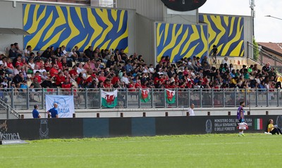 270425 - Italy v Wales, Guinness Women’s Six Nations 2025 - Wales fans