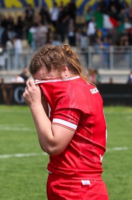 270425 - Italy v Wales, Guinness Women’s Six Nations 2025 - Kate Williams of Wales at the end of the match