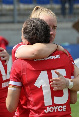 270425 - Italy v Wales, Guinness Women’s Six Nations 2025 - Jasmine Joyce of Wales and Catherine Richards of Wales at the end of the match