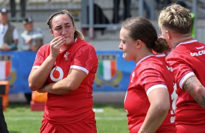 270425 - Italy v Wales, Guinness Women’s Six Nations 2025 - Courtney Keight of Wales at the end of the match