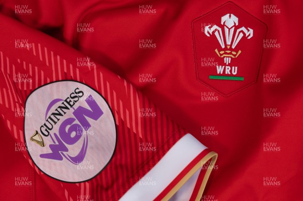 270425 - Italy v Wales, Guinness Women’s Six Nations 2025 - Wales match jerseys hang in the changing room ahead of the match