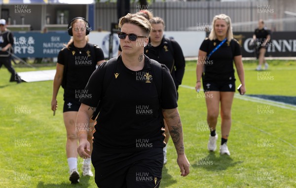 270425 - Italy v Wales, Guinness Women’s Six Nations 2025 - Donna Rose of Wales arrives at the stadium ahead of the match