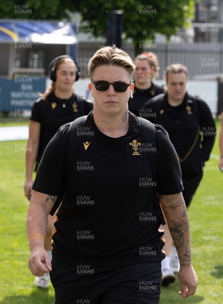 270425 - Italy v Wales, Guinness Women’s Six Nations 2025 - Donna Rose of Wales arrives at the stadium ahead of the match