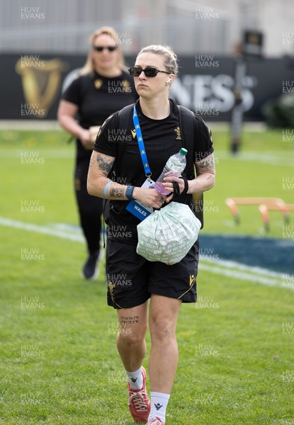 270425 - Italy v Wales, Guinness Women’s Six Nations 2025 - Keira Bevan of Wales arrives at the stadium ahead of the match