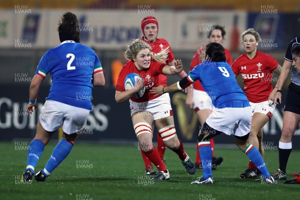 090219 - Italy v Wales - Guinness Women's Six Nations -  Alex Callender in action
