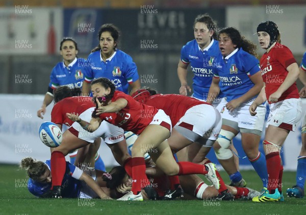 090219 - Italy v Wales - Guinness Women's Six Nations -  Ffion Lewis of Wales