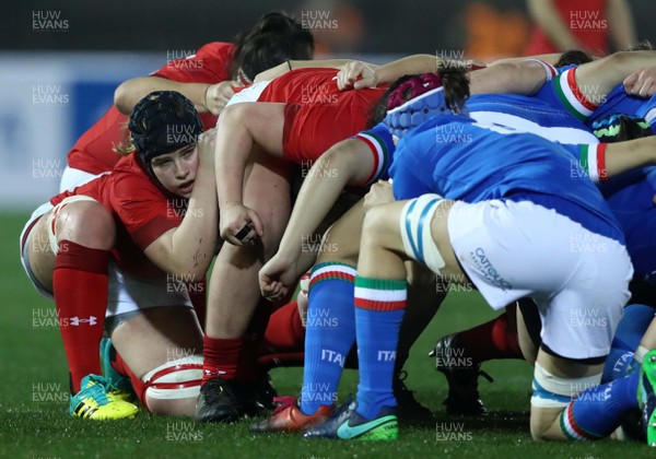 090219 - Italy v Wales - Guinness Women's Six Nations -  Bethan Lewis of Wales