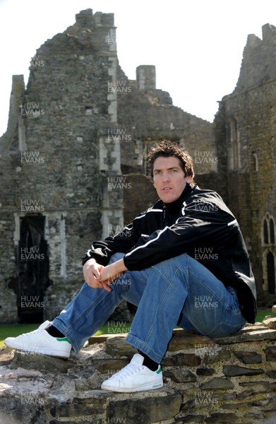 03.04.08 - Wales and Ospreys Rugby player James Hook at Neath Abby, Sounth Wales 