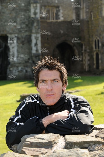 03.04.08 - Wales and Ospreys Rugby player James Hook at Neath Abby, Sounth Wales 