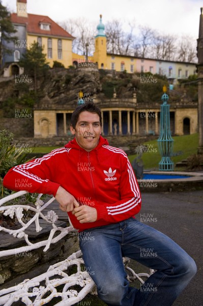 26.01.11 - James Hook Announcement - James Hook at Portmeirion Village where he has announced that he will move from the Ospreys to Perpignan at the end of the season. 