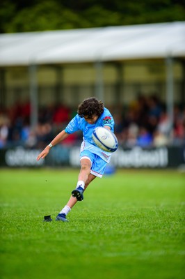 100622 - James Hook Select XV v Classic Lions XV - James Hook Testimonial Match - James Hook's son, Harrison, kicks a conversion