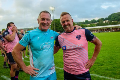 100622 - James Hook Select XV v Classic Lions XV - James Hook Testimonial Match - Allan Bateman of James Hook XV and Kevin Ellis of Classic Lions