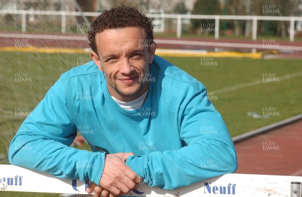 060303 - Athlete Jamie Baulch at the National Indoor Athletics Centre, University of Wales Institute Cardiff