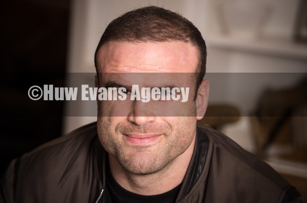 280122 -   Rugby star Jamie Roberts near his home in Pontcanna, Cardiff, who is about to start a new life with his family in Australia