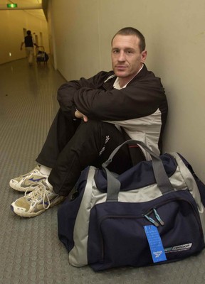 060601 - Japan Select XV v Wales - Alan Bateman injured in the game waits to fly back home