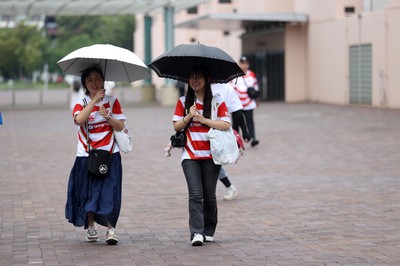 050725 - Japan v Wales - Summer Tour First Test - Fans outside the stadium before the game