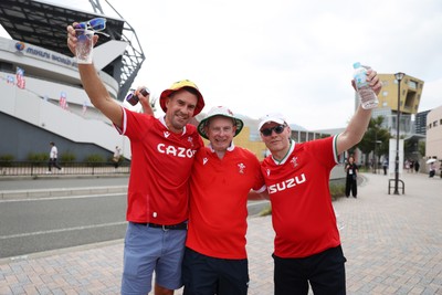 050725 - Japan v Wales - Summer Tour First Test - Fans outside the stadium before the game