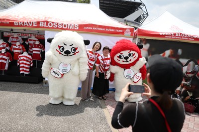 050725 - Japan v Wales - Summer Tour First Test - Fans outside the stadium before the game