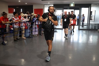 050725 - Japan v Wales - Summer Tour First Test - Josh Macleod of Wales arrives at the stadium