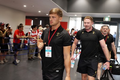 050725 - Japan v Wales - Summer Tour First Test - Alex Mann of Wales arrives at the stadium