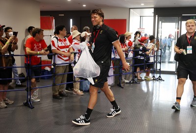 050725 - Japan v Wales - Summer Tour First Test - Teddy Williams of Wales arrives at the stadium
