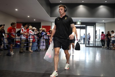 050725 - Japan v Wales - Summer Tour First Test - Josh Adams of Wales arrives at the stadium