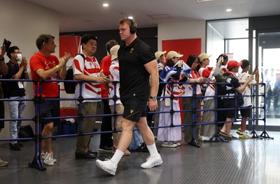 050725 - Japan v Wales - Summer Tour First Test - Dewi Lake of Wales arrives at the stadium