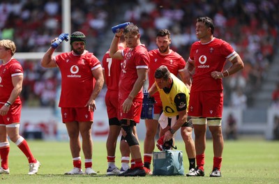 050725 - Japan v Wales - Summer Tour First Test - Alex Mann of Wales in the heat