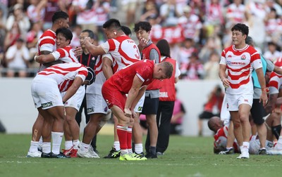 050725 - Japan v Wales - Summer Tour First Test - Dejected Sam Costelow of Wales 