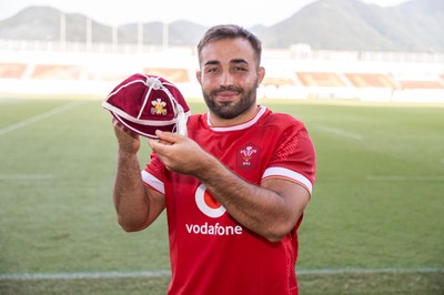 050725 - Japan v Wales - Summer Tour First Test - Liam Belcher of Wales receives his first cap