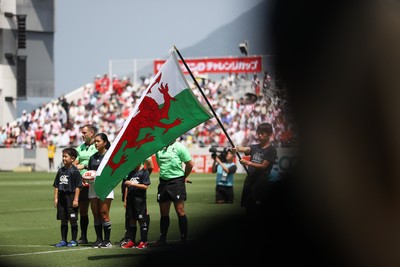 050725 - Japan v Wales - Summer Tour First Test - Wales sing the anthem