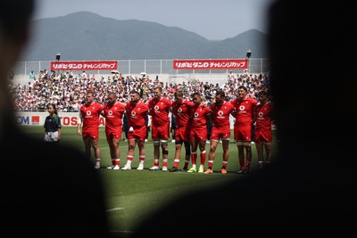 050725 - Japan v Wales - Summer Tour First Test - Wales sing the anthem