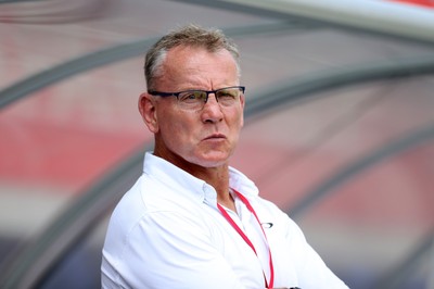 050725 - Japan v Wales - Summer Tour First Test - Kingsley Jones in the dugouts during the warm up