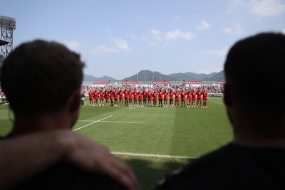 050725 - Japan v Wales - Summer Tour First Test - Wales sing the anthem