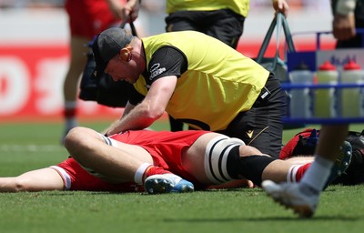 050725 - Japan v Wales - Summer Tour First Test - Dr Dan Vaughan with Ben Carter of Wales 