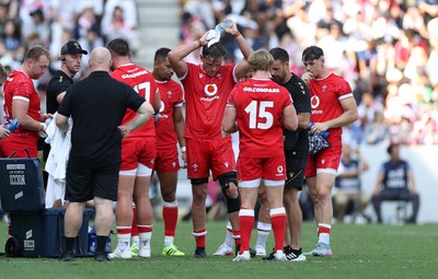 050725 - Japan v Wales - Summer Tour First Test - Alex Mann of Wales during a water break