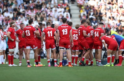 050725 - Japan v Wales - Summer Tour First Test - Wales during a water break